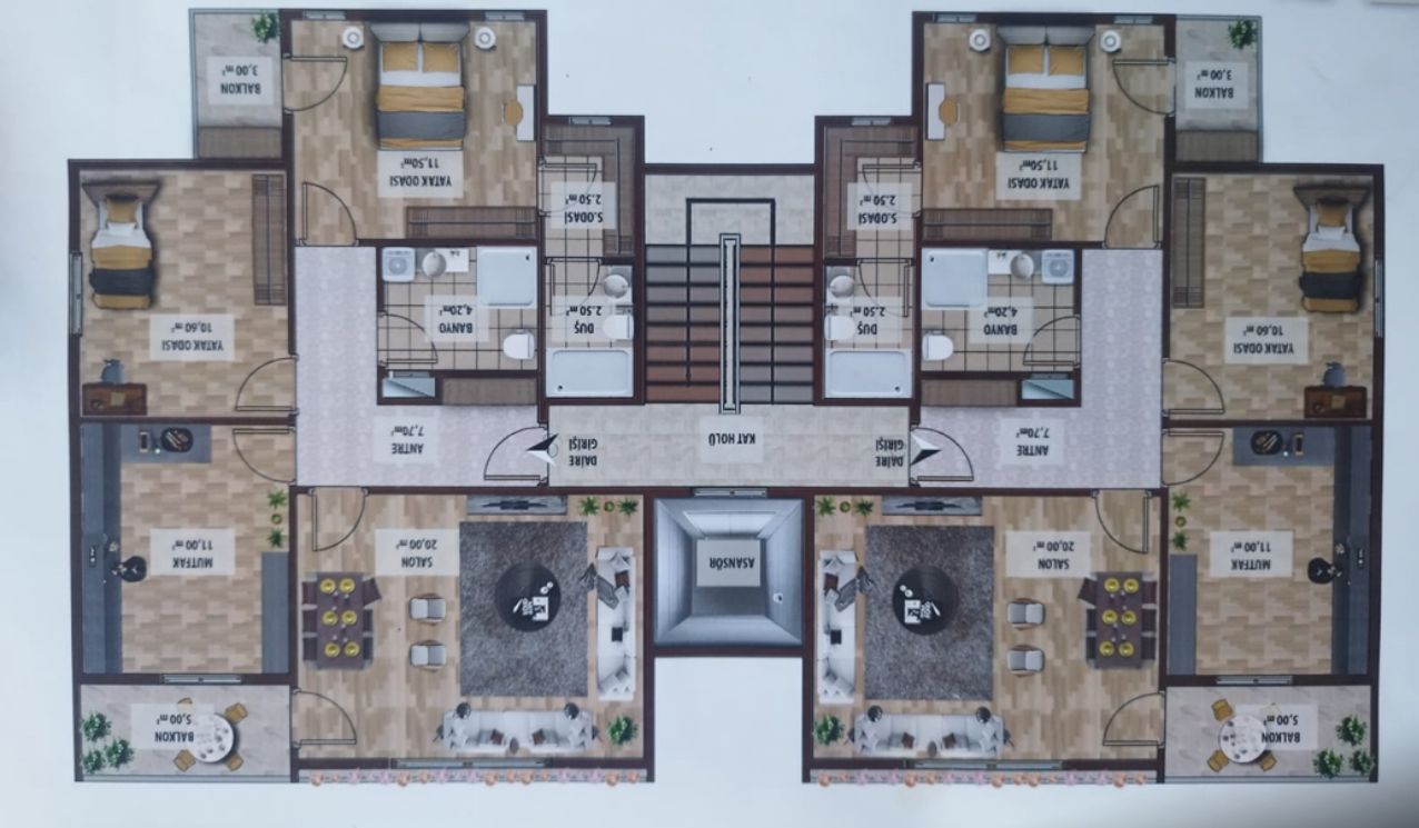 KOCAHASANLI'DA DENİZ MANZARALI TEMELDEN 2+1 DAİRE